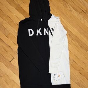 DKNY Two-Tone Black and White Hoodie